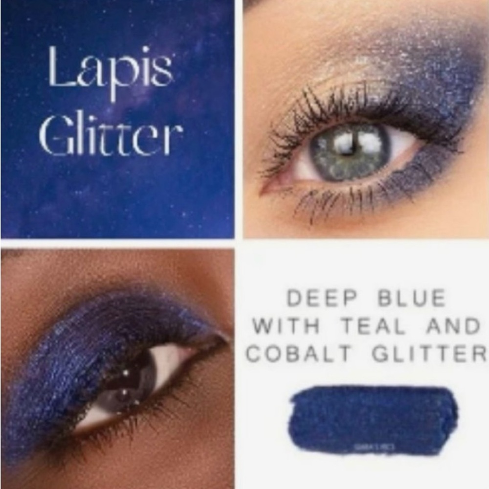 SeneGence ShadowSense Lapis Glitter Eyeshadow - Vibrant Blue with Teal/Cobalt